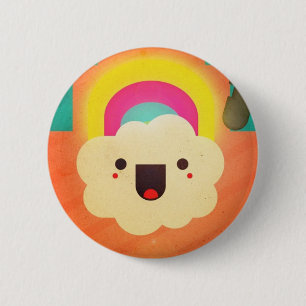 In rainbows pinback button