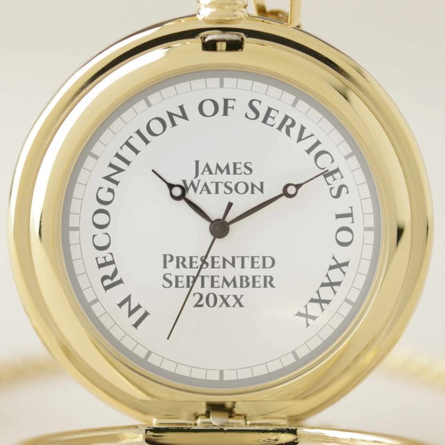 In Recognition of Services to Pocket Watch (Creator Uploaded)