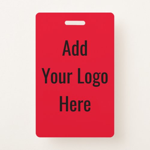 In Red Color Personalised Your  Badge 