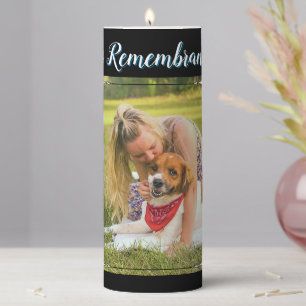 In Remembrance Custom Name Photo Pillar Candle