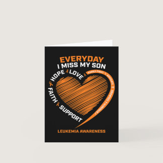 In Remembrance Loving Memory Of My Son Leukemia Aw Card