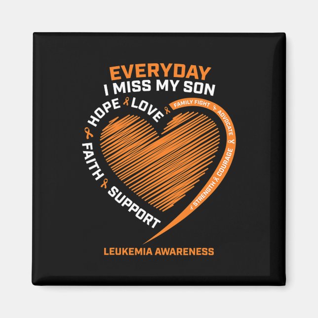 In Remembrance Loving Memory Of My Son Leukemia Aw Magnet (Front)