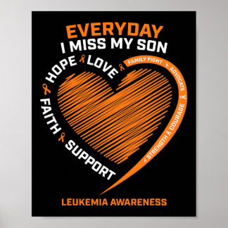 In Remembrance Loving Memory Of My Son Leukemia Aw Poster