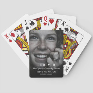 In Remembrance Memorial Girl Child Photo Keepsake Poker Cards