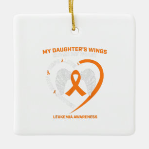 In Remembrance Of Daughter Loving Memory Leukemia Ceramic Ornament