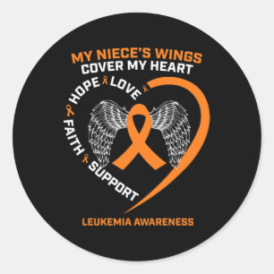 In Remembrance Of My Niece Loving Memory Leukemia  Classic Round Sticker