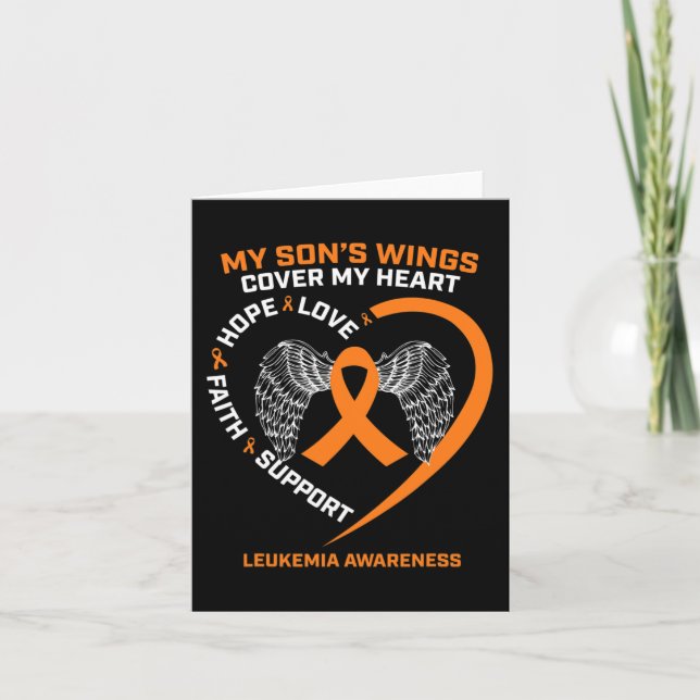 In Remembrance Of My Son Loving Memory Leukemia Aw Card (Front)