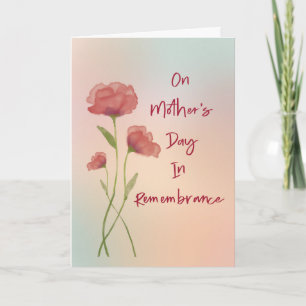 In Remembrance on Mother’s Day Watercolor Roses Card