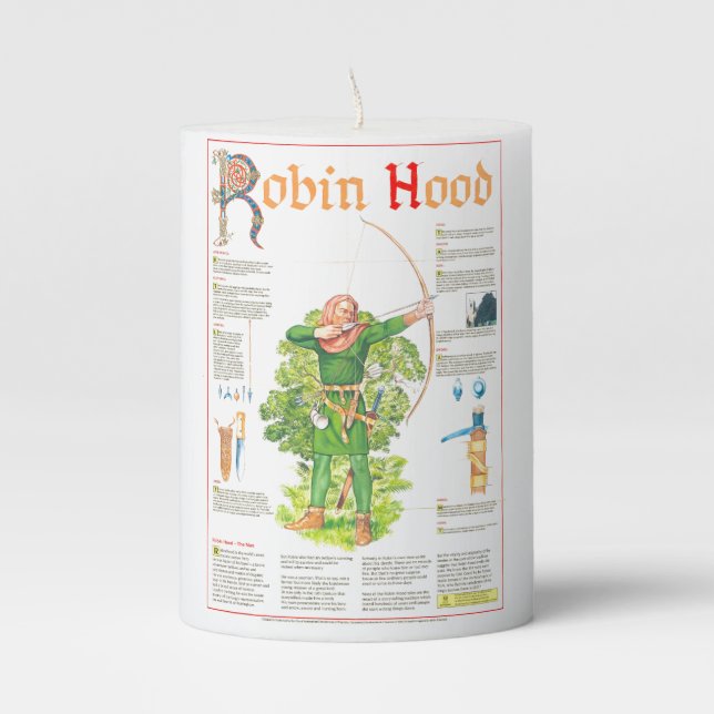 "In Robins Hood" Pillar Candle (Front)
