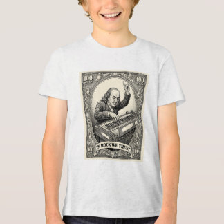 In Rock We Trust 100 Rocks Franklin Keyboardist Tri-Blend Shirt