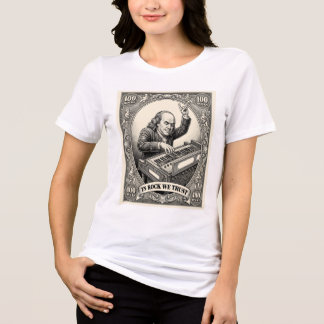 In Rock We Trust 100 Rocks Franklin Keyboardist Tri-Blend Shirt