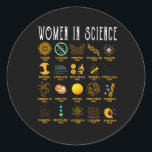 In Science Classic Round Sticker<br><div class="desc">In Science: A dynamic design that embodies curiosity and innovation,  representing the fusion of art and scientific exploration.</div>