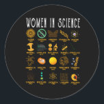 In Science Classic Round Sticker<br><div class="desc">In Science: A dynamic design that embodies curiosity and innovation,  representing the fusion of art and scientific exploration.</div>