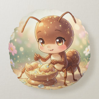 In Search of Blossom Gold.9 Round Pillow