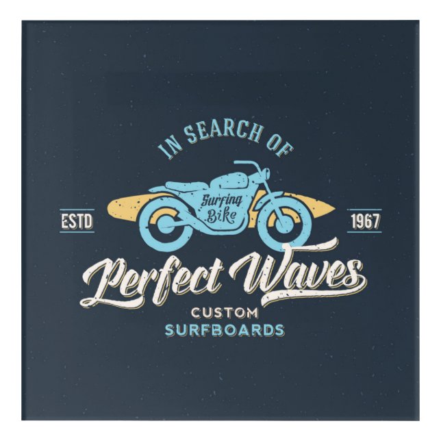 In Search Of Perfect Waves Poster Acrylic Print (Front)