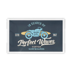 In Search Of Perfect Waves Poster Acrylic Tray