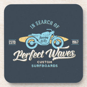 In Search Of Perfect Waves Poster Beverage Coaster