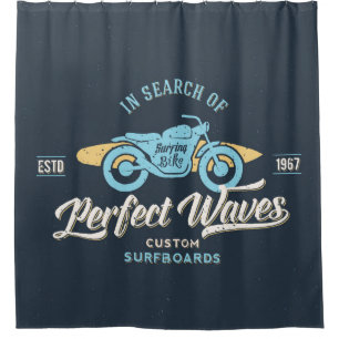 In Search Of Perfect Waves Poster Shower Curtain