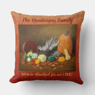 "In Season" Thanksgiving Throw Pillow