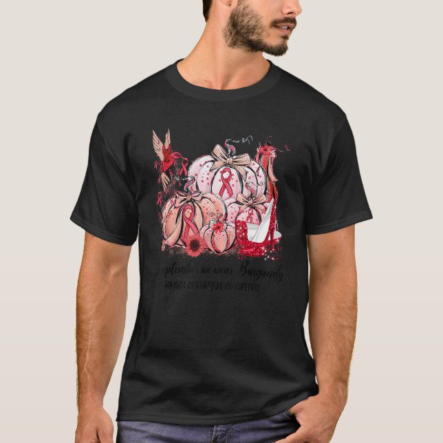 In September We Wear Burgundy Hummingbird Brain An T-Shirt (Front)