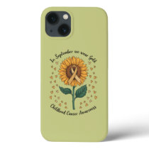 In September We Wear Gold Childhood Cancer Aware iPhone 13 Case