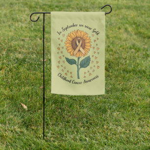 In September We Wear Gold Childhood Cancer Aware Garden Flag