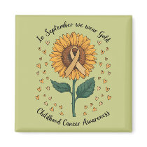 In September We Wear Gold Childhood Cancer Aware Magnet