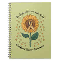 In September We Wear Gold Childhood Cancer Aware Notebook