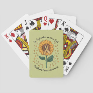 In September We Wear Gold Childhood Cancer Aware Poker Cards