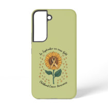 In September We Wear Gold Childhood Cancer Aware Samsung Galaxy S22 Case