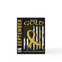In September We Wear Gold Childhood Cancer Awarene Card