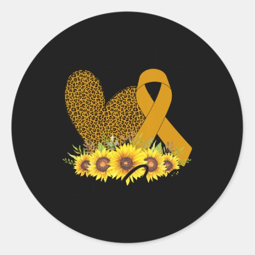 In September We Wear Gold Childhood Cancer Awarene Classic Round Sticker