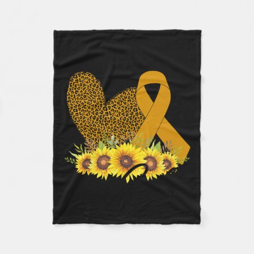 In September We Wear Gold Childhood Cancer Awarene Fleece Blanket