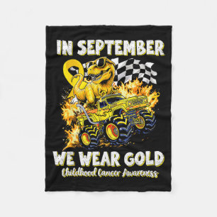 In September We Wear Gold Childhood Cancer Awarene Fleece Blanket