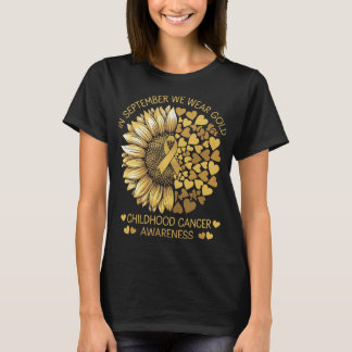 In September We Wear Gold Childhood Cancer Awarene T-Shirt