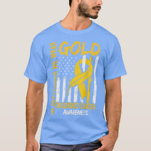 In September We Wear Gold Flag Ribbon Childhood Ca T-Shirt