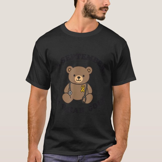 In September We Wear Gold Pediatric Nurse Childhoo T-Shirt (Front)