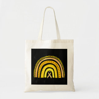 In September We Wear Gold Rainbow Childhood Cancer Tote Bag