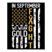 In September We Wear Gold USA Childhood Cancer Awa Poster