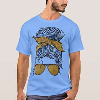 In September We Wear Golden Cute Messy Bun Childho T-Shirt