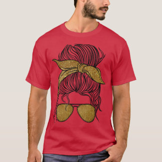 In September We Wear Golden Cute Messy Bun Childho T-Shirt