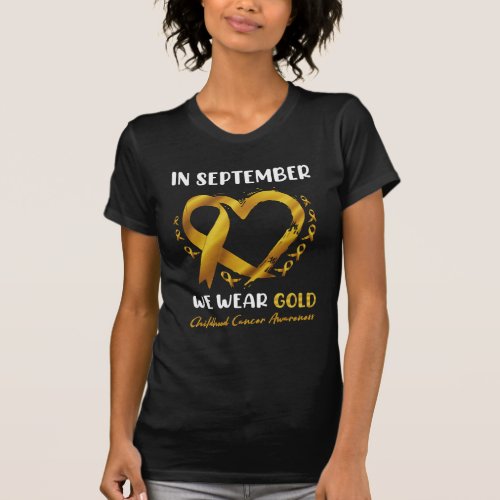 In September We Wear Golf Childhood Cancer Awarene T_Shirt