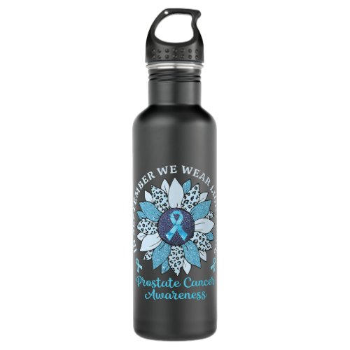 In September We Wear Light Blue Sunflower Prostate Stainless Steel Water Bottle