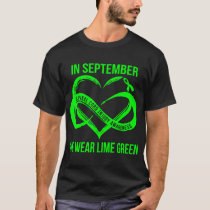 In September We Wear Lime Green Spinal Cord Injury T-Shirt