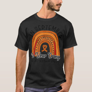 In September We Wear Orange Women Leukemia Awarene T-Shirt