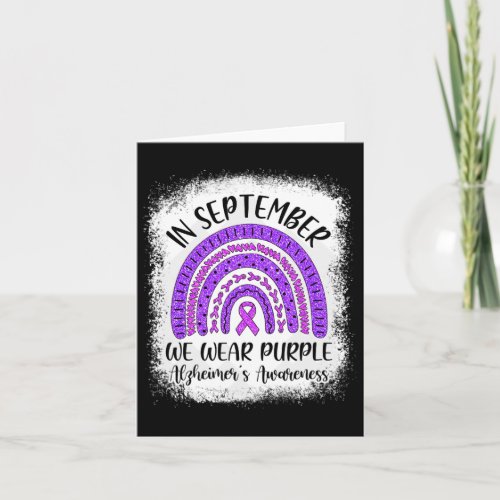 In September We Wear Purple Alzheimerheimers Awar Card