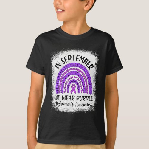 In September We Wear Purple Alzheimerheimers Awar T_Shirt