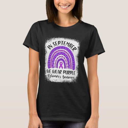 In September We Wear Purple Alzheimerheimers Awar T_Shirt