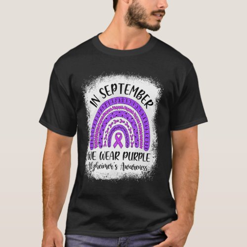 In September We Wear Purple Alzheimerheimers Awar T_Shirt
