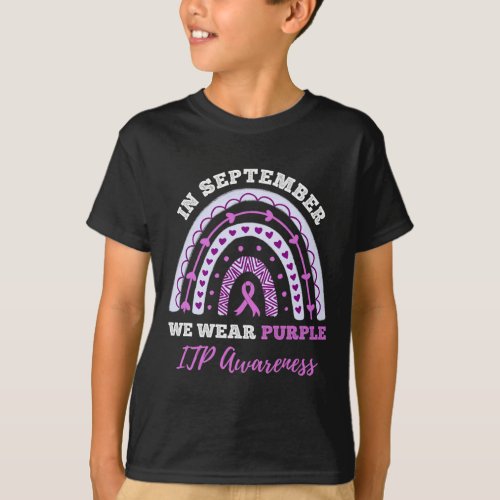 In September We Wear Purple Ribbon Itp Awareness  T_Shirt